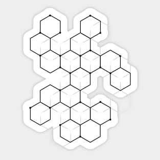 Hexagon Pattern Mathematics Science Graphic Design Sticker